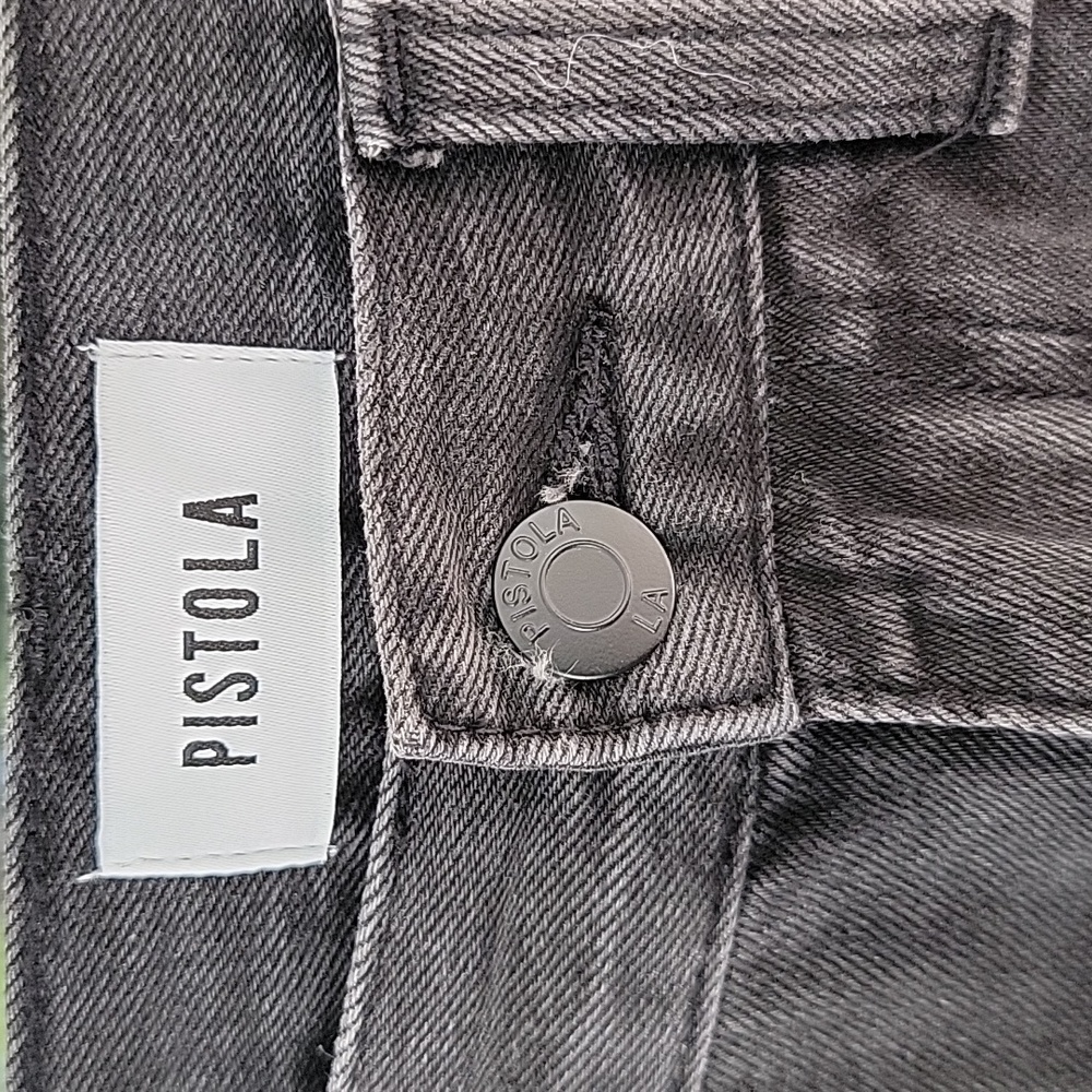 Pistola Alexa Black Flared Women's Jeans With Inside Split Hem Sz 29 - Picture 4 of 14